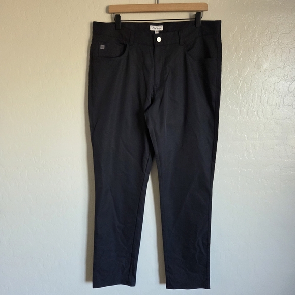 Peter Millar EB66 Golf Performance Five Pocket Core Pants Black Size Men's 36/32